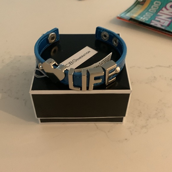 BCBGeneration new love life bracelet, blue with silver hardware - Picture 2 of 2